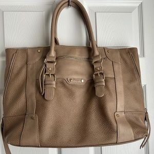 Sole Society  two tone leather expandable tote